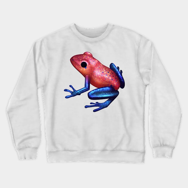 Cozy Strawberry Poison Dart Frog Crewneck Sweatshirt by Phoenix Baldwin